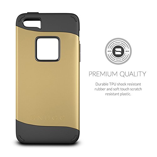 Funda iPhone SE, Snugg Apple iPhone SE Case Slim Carcasa de Doble Capa [Infinity Series] Revestimiento con Protección Anti-Golpes - Oro