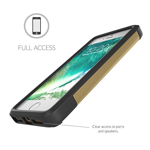 Funda iPhone SE, Snugg Apple iPhone SE Case Slim Carcasa de Doble Capa [Infinity Series] Revestimiento con Protección Anti-Golpes - Oro