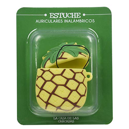 Funda para Auriculares Inalámbricos de Silicona Flexible (Piña)