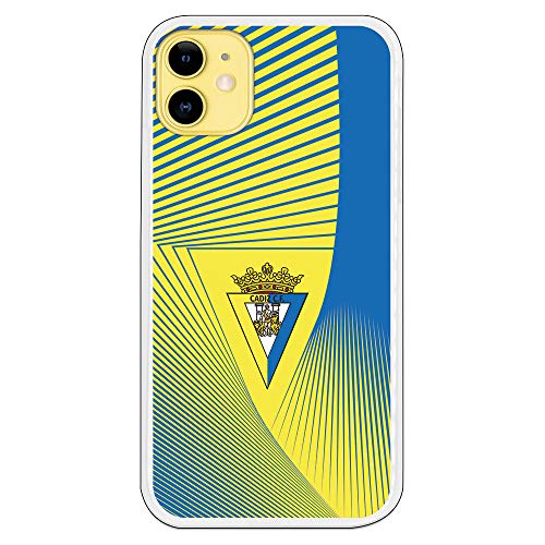 Funda para iPhone 11 del Cádiz para Proteger tu móvil. Carcasa para Apple de Silicona Flexible con Licencia Oficial de Cádiz CF.