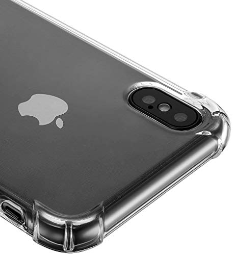 Funda para iPhone X /iPhone XS Crystal Carcasa Silicona Transparente Protector Airbag Anti-Choque Ultra-Delgado Anti-arañazos Case para Teléfono iphone X/iPhone XS Funda