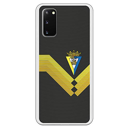 Funda para Samsung Galaxy S20 Oficial del Cádiz CF Cádiz Fondo Negro para Proteger tu móvil. Carcasa para Samsung de Silicona Flexible con Licencia Oficial del Cádiz CF.