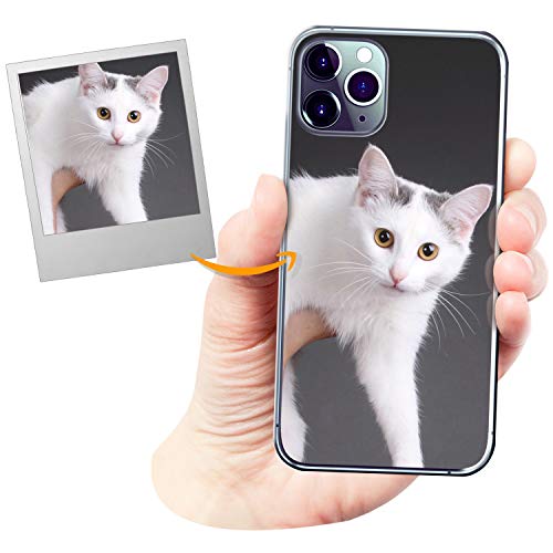 Funda Personalizada para Apple iPhone 11 Pro MAX con tu Foto, Imagen o Escritura - Estuche Suave de Gel TPU Transparente - Impresión