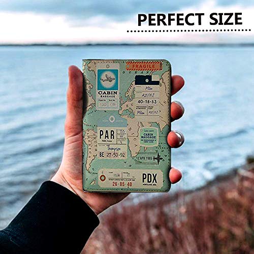 Funda sostener el Pasaporte para Hombre y Mujeres - Funda para Pasaporte - Estuche con Ranuras para Tarjetas - Mejor Idea de Regalo