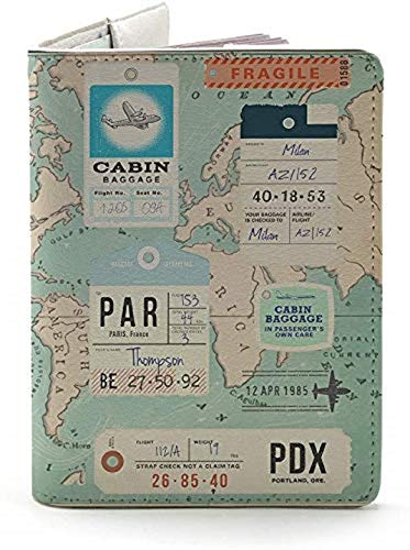 Funda sostener el Pasaporte para Hombre y Mujeres - Funda para Pasaporte - Estuche con Ranuras para Tarjetas - Mejor Idea de Regalo