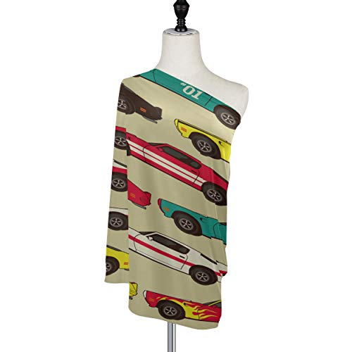 Fundas para sillas altas de dibujos animados al aire libre Retro Fashion Doodle Car Nursing Carseat Covers Shopping Cart Cover for Girls Nursing Car Seat Cover Girl Protege a bebés y madres lactante