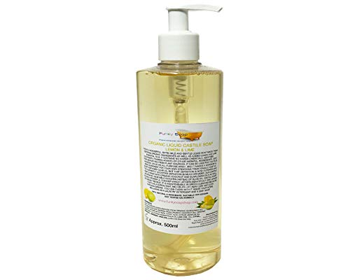 Funky Soap Orgánico Líquido Castile Jabón, Limón/Lima 100% Natural sin SLS 500ml