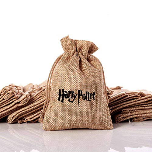 Funmo Mini Bolsas de Lino Saco Arpillera Bolsas Yute bolsitas de Tela Cordón Reutilizables Naturales Almacenar Especias Artesanías Jabón Joyas Envase de Regalo Bolsitas (10 Piezas)