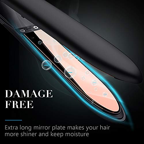 Furiden Profesional Planchas del Pelo 2 in 1, Planchas del Pelo Placa de Titanio, Planchas del Pelo de Viaje Doble Voltaje