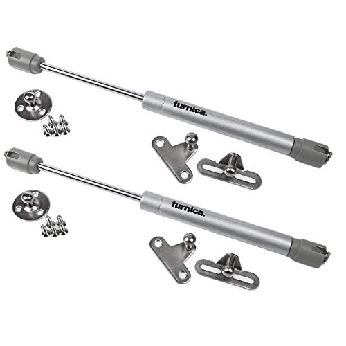 FURNICA 2X Amortiguador de Gas, Potencia de 150N, Resorte de Compresión para Puertas Armario