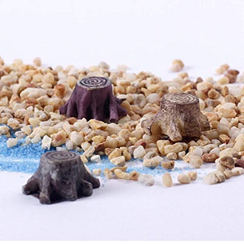 FUSSUF Regalos de artesanía de Las Decoraciones en Miniatura Multicolor del tocón de árbol de Navidad Hada terrario de Navidad Fiesta en el jardín