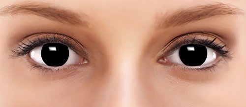 FXEYEZ® Lentillas de Color"Bruja" + recipiente de FXEYEZ en blanco, blandas, sin dioptrías pack de 2 unidades - cómodas y perfectas para Halloween, Carnaval, sin corregir