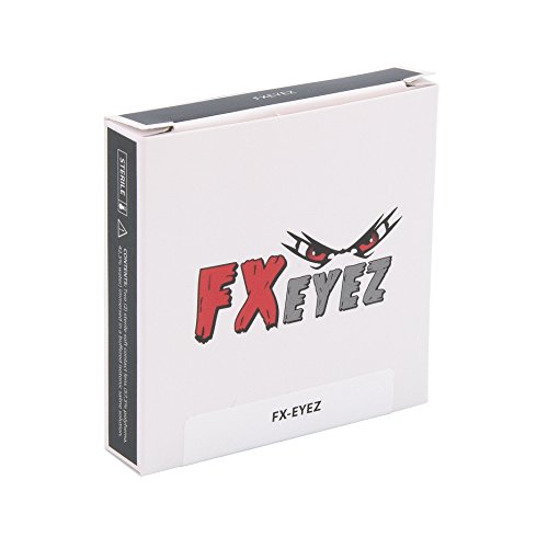 FXEYEZ® Lentillas de Color"Bruja" + recipiente de FXEYEZ en blanco, blandas, sin dioptrías pack de 2 unidades - cómodas y perfectas para Halloween, Carnaval, sin corregir