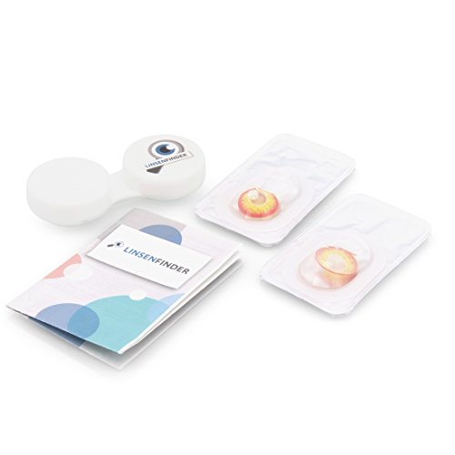 FXEYEZ® Lentillas de Color"Vampir" + recipiente de FXEYEZ en blanco, blandas, sin dioptrías pack de 2 unidades - cómodas y perfectas para Halloween, Carnaval, sin corregir