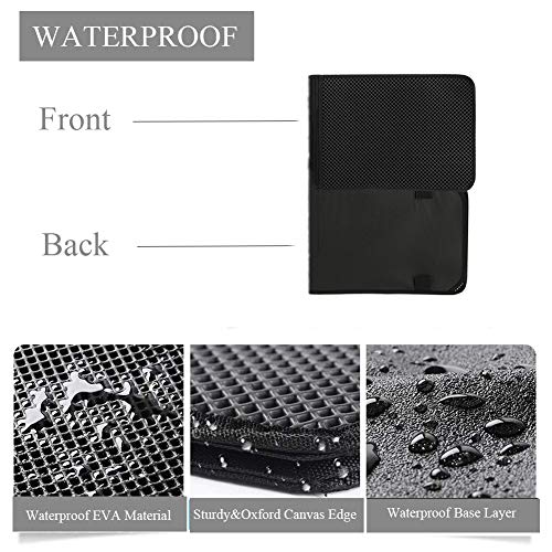 FXxswey Cat Litter Pad, Doble Capa Impermeable Alfombrilla Gato con, para Proteger el Suelo y la Alfombra (55 * 70cm)