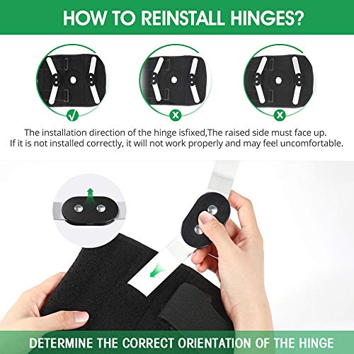 Fyore Rodilleras Deportivas Ajustable Rodillera con Bisagras Apoyo para Menisco Rodillera Rotuliana Profesional Antideslizante Crossfit, Motocross, Voleibol, Trabajo, Ortopédicas, Baloncesto, ACL M