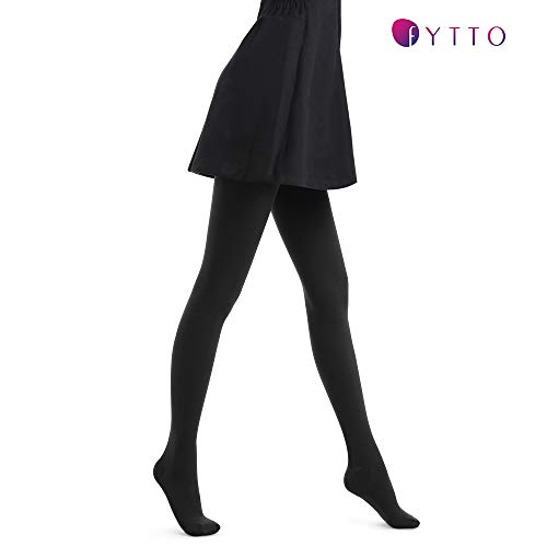 Fytto 1026 I Panty de Compresión Graduada de 15-20mmHg. Medias de Vuelo. Soporte Profesional de Punto Suave. Ideal día a día y viajes. Talla XL