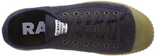 G-STAR RAW Rovulc Denim Low Sneakers, Zapatillas para Hombre, Azul Blue Dk Navy 881 881, 43 EU