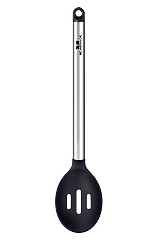 GA Homefavor Chef Buddy 6 Piezas de Cocina Juego de Herramientas de Acero Inoxidable Utensilios de Cocina Silicona Resistente al Calor Negro