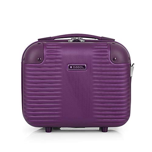 Gabol - Balance | Neceser de Viaje Rigido con Asa de Transporte y Bandolera de Color Ciruela