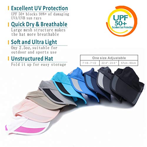 GADIEMKENSD Quick Dry Sports Hat Lightweight Breathable Soft Outdoor Run Cap (Classic up, Navy)