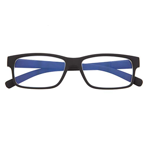 Gafas de Presbicia con Filtro Anti Luz Azul para Ordenador. Gafas Graduadas de Lectura para Hombre y Mujer con Cristales Anti-reflejantes. Graphite +1.5 – THYSSEN