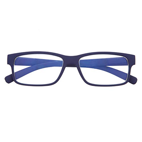 Gafas de Presbicia con Filtro Anti Luz Azul para Ordenador. Gafas Graduadas de Lectura para Hombre y Mujer con Cristales Anti-reflejantes. Indigo +1.5 – THYSSEN