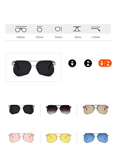Gafas De Sol Para Hombre Y Mujer Trend Fashion Sin Marco Película Marina Gafas De Sol Gafas Ultravioleta Ultravioleta Espejo Decorativo