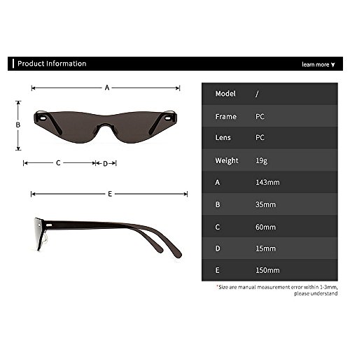 Gafas de sol para mujer Gafas de sol súper pequeñas de media luna de los años 90 Gafas de sol pequeñas y con estilo, pequeñas y clásicas para Conducir Pesca Golf Viajes al Aire Libre ( Color : Gris )