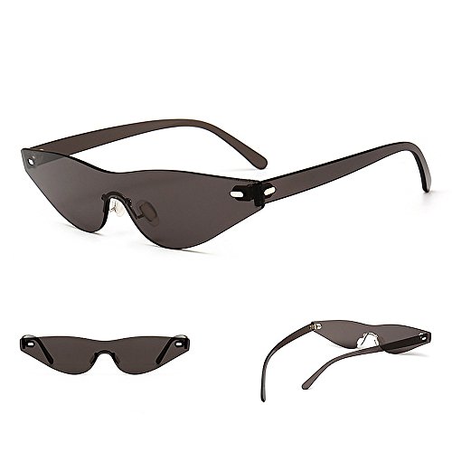 Gafas de sol para mujer Gafas de sol súper pequeñas de media luna de los años 90 Gafas de sol pequeñas y con estilo, pequeñas y clásicas para Conducir Pesca Golf Viajes al Aire Libre ( Color : Gris )