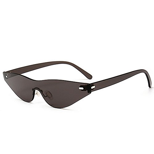 Gafas de sol para mujer Gafas de sol súper pequeñas de media luna de los años 90 Gafas de sol pequeñas y con estilo, pequeñas y clásicas para Conducir Pesca Golf Viajes al Aire Libre ( Color : Gris )