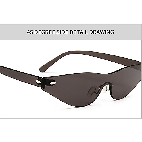 Gafas de sol para mujer Gafas de sol súper pequeñas de media luna de los años 90 Gafas de sol pequeñas y con estilo, pequeñas y clásicas para Conducir Pesca Golf Viajes al Aire Libre ( Color : Gris )