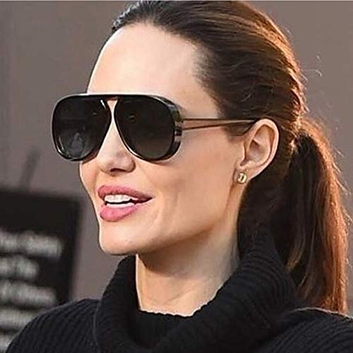 Gafas de Sol Sunglasses Gafas De Sol De Tortuga De Gran Tamaño Mujeres Hombres Gafas De Sol De Gran Vintage Gafas De Festival Retro Gafas De Gran Tamaño Uv400 Rosa-R