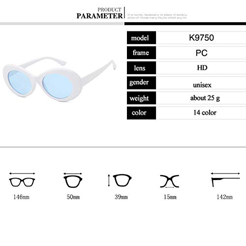 Gafas de Sol Sunglasses Gafas De Sol Ovales Clásicas Mujeres Hombres Gafas De Sol Diseñador Damas 14 Colores Uv400 Teagrey