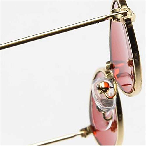 Gafas de Sol Sunglasses Gafas De Sol Ovales De Montura Pequeña para Mujer, Gafas De Espejo con Lente Oceánica, Fiesta De Aleación, Gafas De Sol Uv400, Gris Oscuro