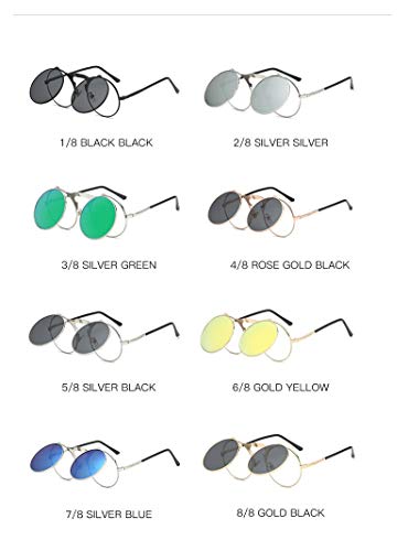 Gafas de Sol Sunglasses Gafas De Sol Redondas Punk Mujeres Hombres Gafas De Aleación Marcos Marcos Diseñador Moda Gafas De Sol Pa