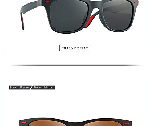 Gafas de Sol Sunglasses Nuevas Gafas De Sol Cuadradas Polarizadas Hombres Mujeres Marcos De Gafas De Plástico Gafas De Sol D