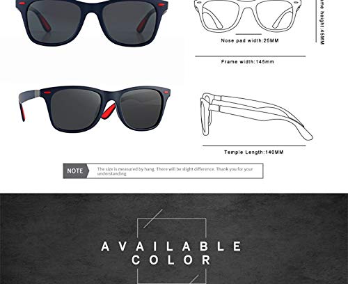 Gafas de Sol Sunglasses Nuevas Gafas De Sol Cuadradas Polarizadas Hombres Mujeres Marcos De Gafas De Plástico Gafas De Sol D