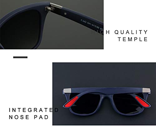 Gafas de Sol Sunglasses Nuevas Gafas De Sol Cuadradas Polarizadas Hombres Mujeres Marcos De Gafas De Plástico Gafas De Sol D