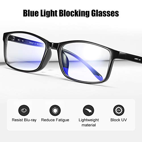 Gafas Luz Azul,Gafas de Ordenador,Gafas con Filtro de luz Azul,Gafas de Pantalla,Antiluz Azul,Anti UV, Gafas para Ordenador Gaming PC para Hombre Mujer