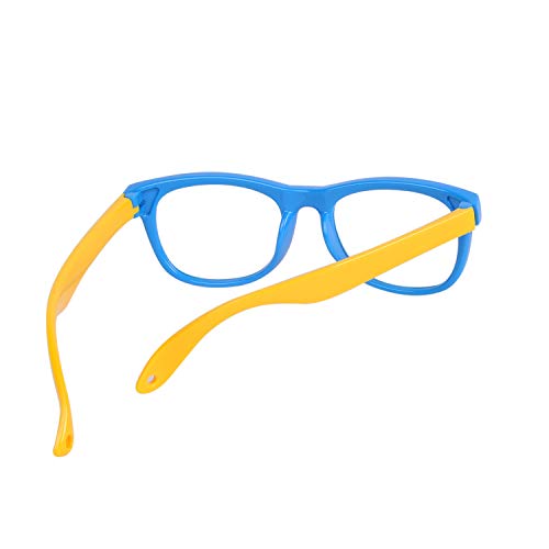Gafas Ordenador Bebé Niños y Niñas (2-6 años) Lentes Anti-Luz Azul Anti-radiación Antireflejos Anti-fatigué Anti-UV Goma Flexible y Fundas