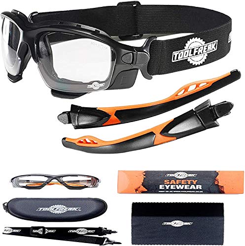 Gafas Protectoras de diseño “spoggles” de Primera Calidad ToolFreak | La combinación Gafas de Seguridad y Gafas de diseño (Spoggle - Transparente)