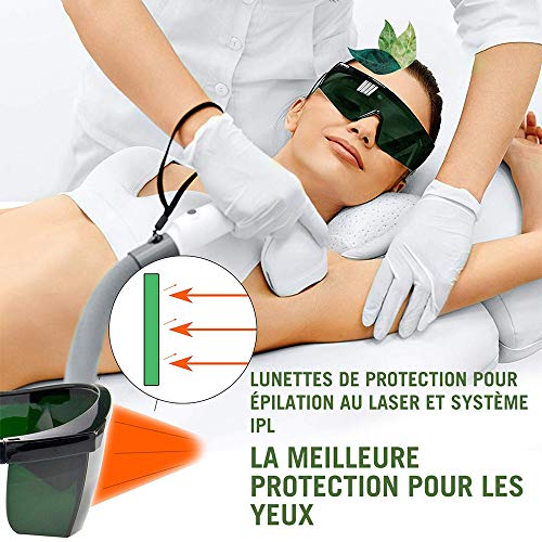 Gafas protectoras Gafas para dispositivo de depilación IPL Sistema de depilación permanente Gafas para cara Cuerpo Bikini Underarms Uso en el hogar