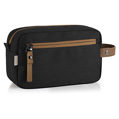 GAGAKU Hombre Dopp Kit Impermeable Neceser Bolsa de Aseo Neceser de Viaje Bolsa de Cosmético - Negro