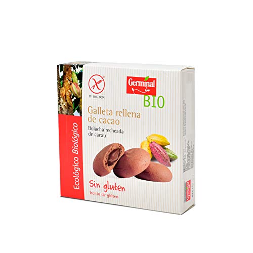 Galletas sin gluten rellenas de crema de cacao bio - Germinal - 200g