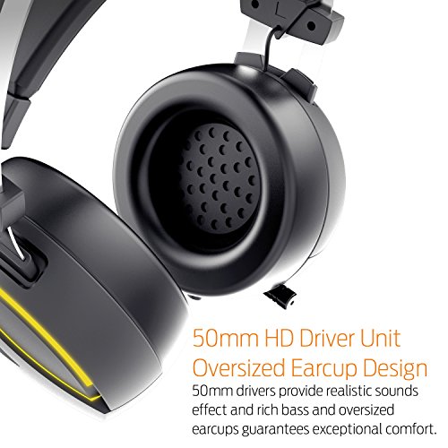 Gaming Auriculares De GAMDIAS Están Sonido Envolvente 7.1, USB Jack Y RGB LED Parpadeante Roja (HEBE M1)