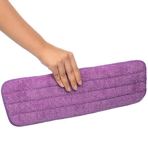 Gamuzas para mopa con aerosol de microfibra Vorfreude. Paquete de 2 recambios con garantía de por vida para 1000 usos.