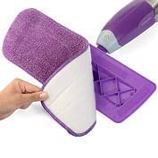 Gamuzas para mopa con aerosol de microfibra Vorfreude. Paquete de 2 recambios con garantía de por vida para 1000 usos.