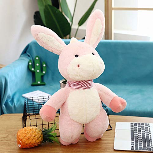 GAO Gaocreativo Conejo Pelo Pequeño Burro Peluche Abrazo Almohada Muñeca Burro Acompañando Muñeca De Sueño Muñeca Muñeca Muñeca 45 Cm Rosa