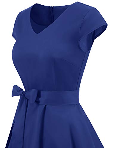 Gardenwed Vintage Vestidos Coctel Corto 50s Vestido de la Fiesta para Mujer Royal Blue 2XL